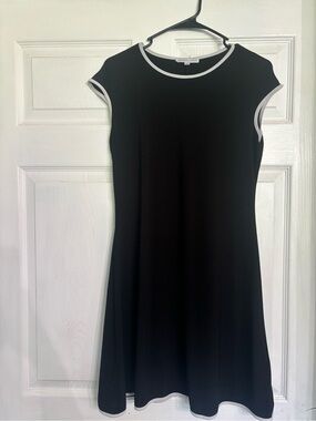 annalee and hope black dress + | Dresses | Annalee Hope Shift With Ivory Hem PS24314 - 24 / Category: Ponte Length:52 [+$ 4.99]